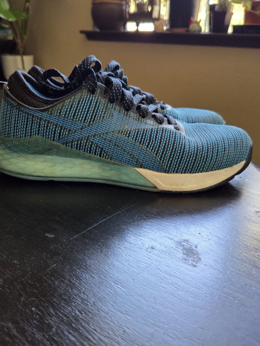 Reebok Black and Blue Athletic Sneakers